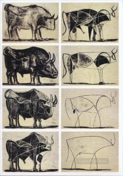 Toro cubista Pablo Picasso Pinturas al óleo